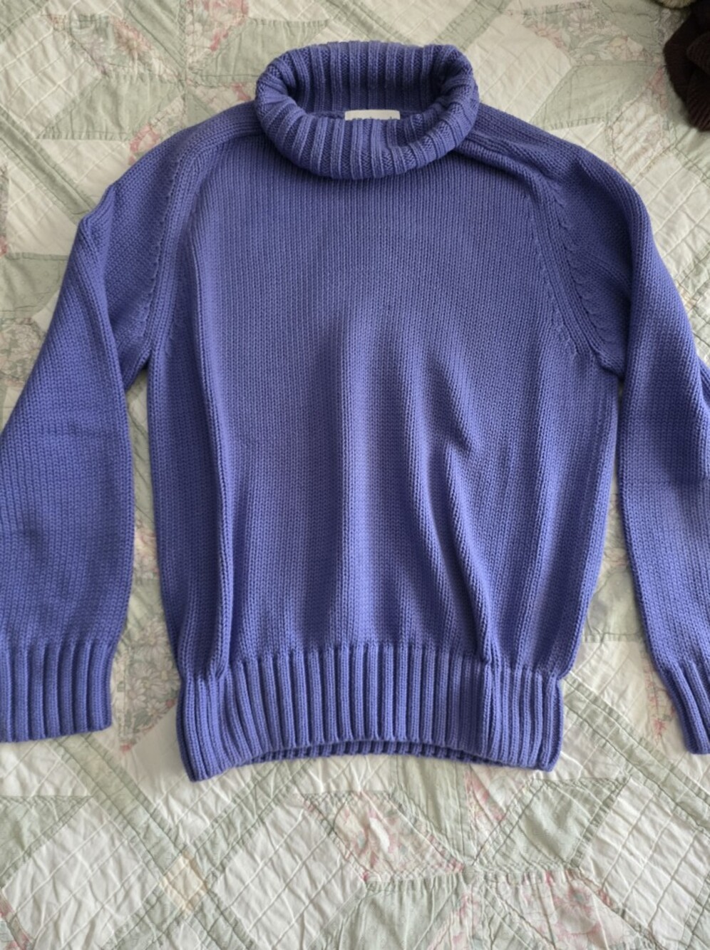 Westbound Purple Ribbed Turtleneck Sweater